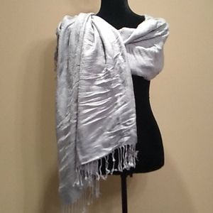 5 for $20! Long silver scarf or wrap